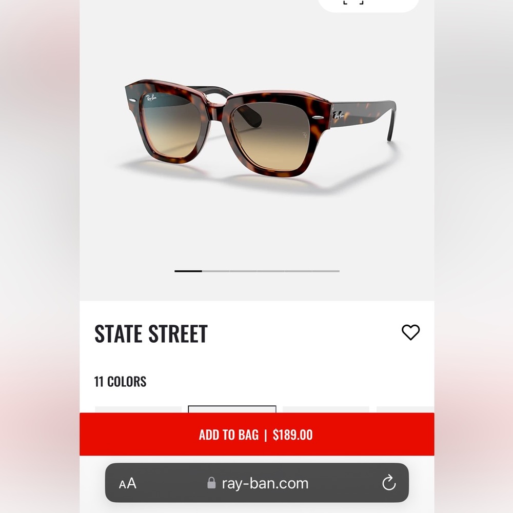 Like new Ray Ban State Street Large Sunglasses 52-20